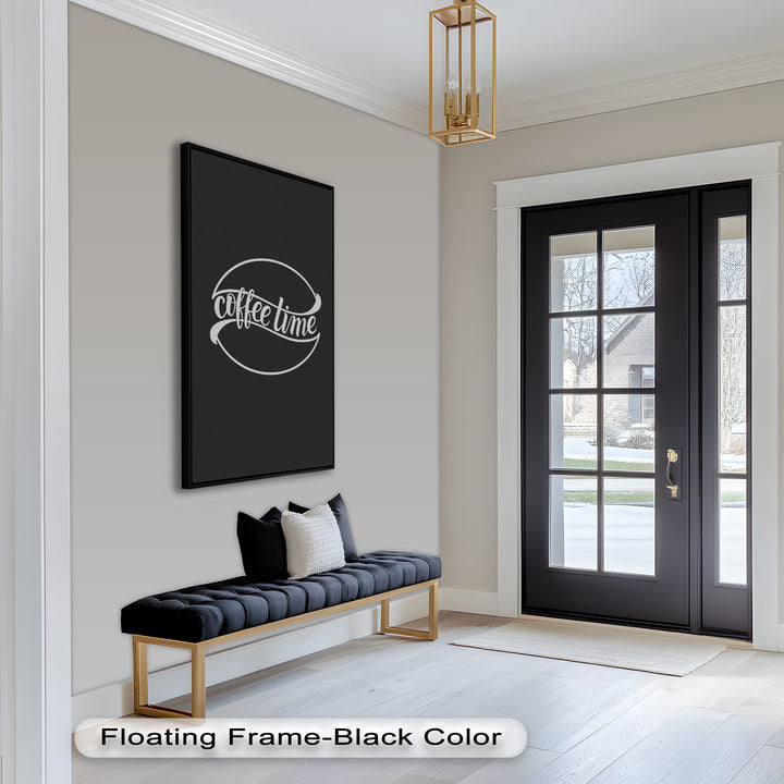 Modern Coffee Time Typography – Minimalist Oil Painting