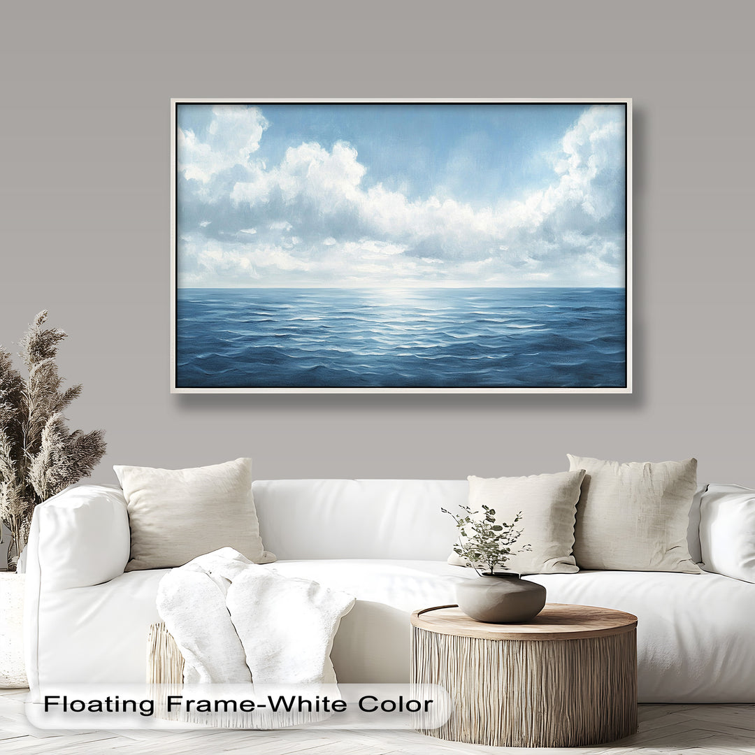 Blue Coastal Art - Ocean Seascape Oil Painting