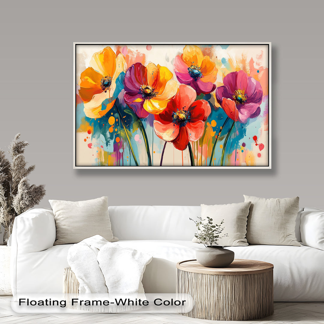 Colored Flowers – Vibrant Floral Oil Painting