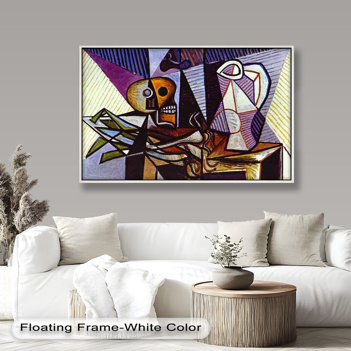 Still Life with Skull by Picasso – Symbolic Cubist Oil Painting