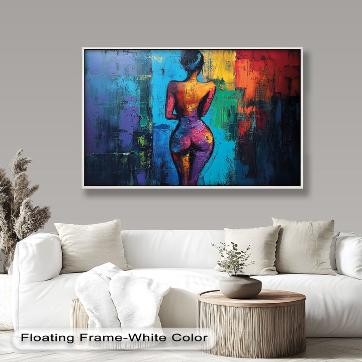 Radiant Contours – Bold Abstract Figurative Oil Painting