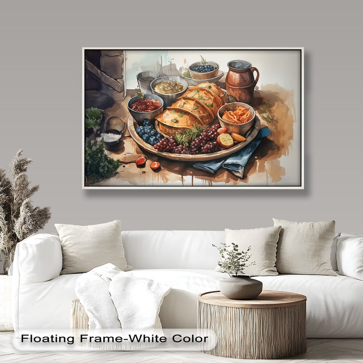 Frisch gebackenes Gebäck und Obststillleben - Food Painting