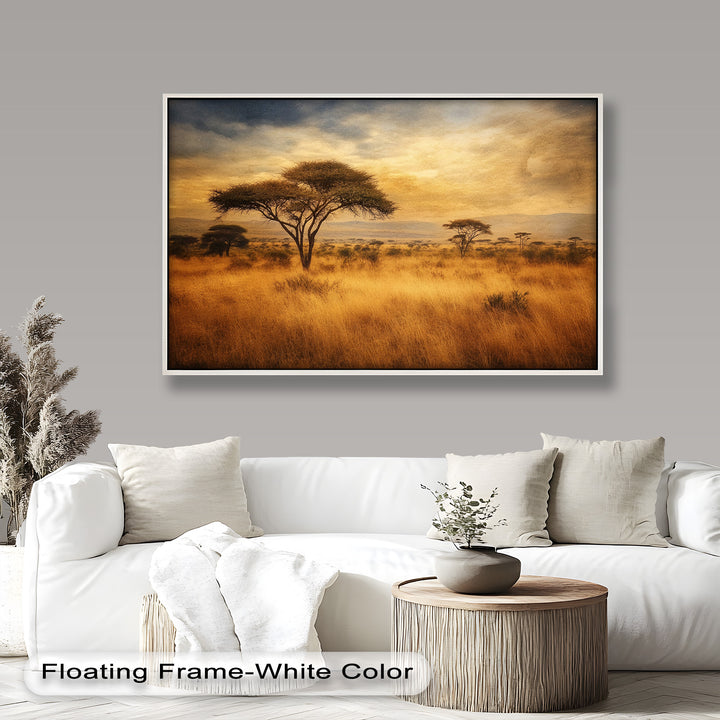 African Savanna Tree Wall Art – Landscape Oil Painting