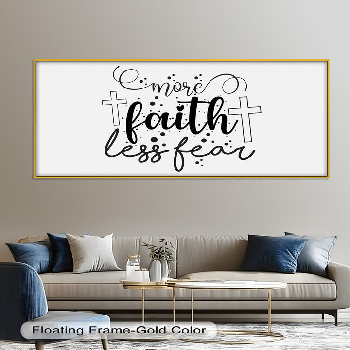More Faith Less Fear – Christian Bible Oil Painting