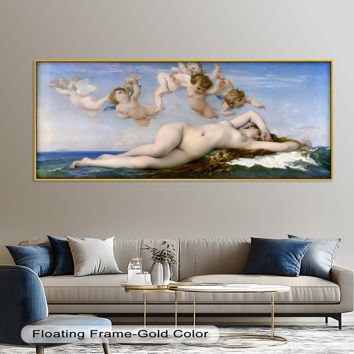 Birth of Beauty – Mythological Sea Nymph and Cherubs Oil Painting