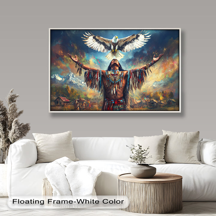 Call of the Sky – Native Ceremony Oil Painting