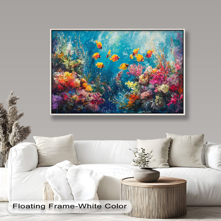 Coral Reef with Tropical Fish – Animal Oil Painting