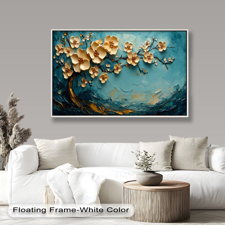 Golden Flowers – Botanical Oil Painting