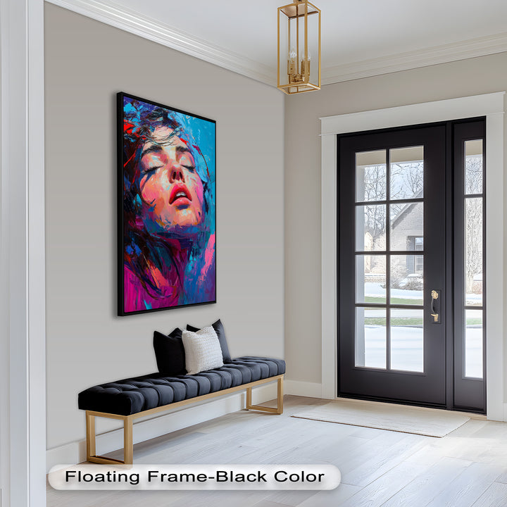 Ecstasy in Color – Vibrant Expressionist Portrait Oil Painting