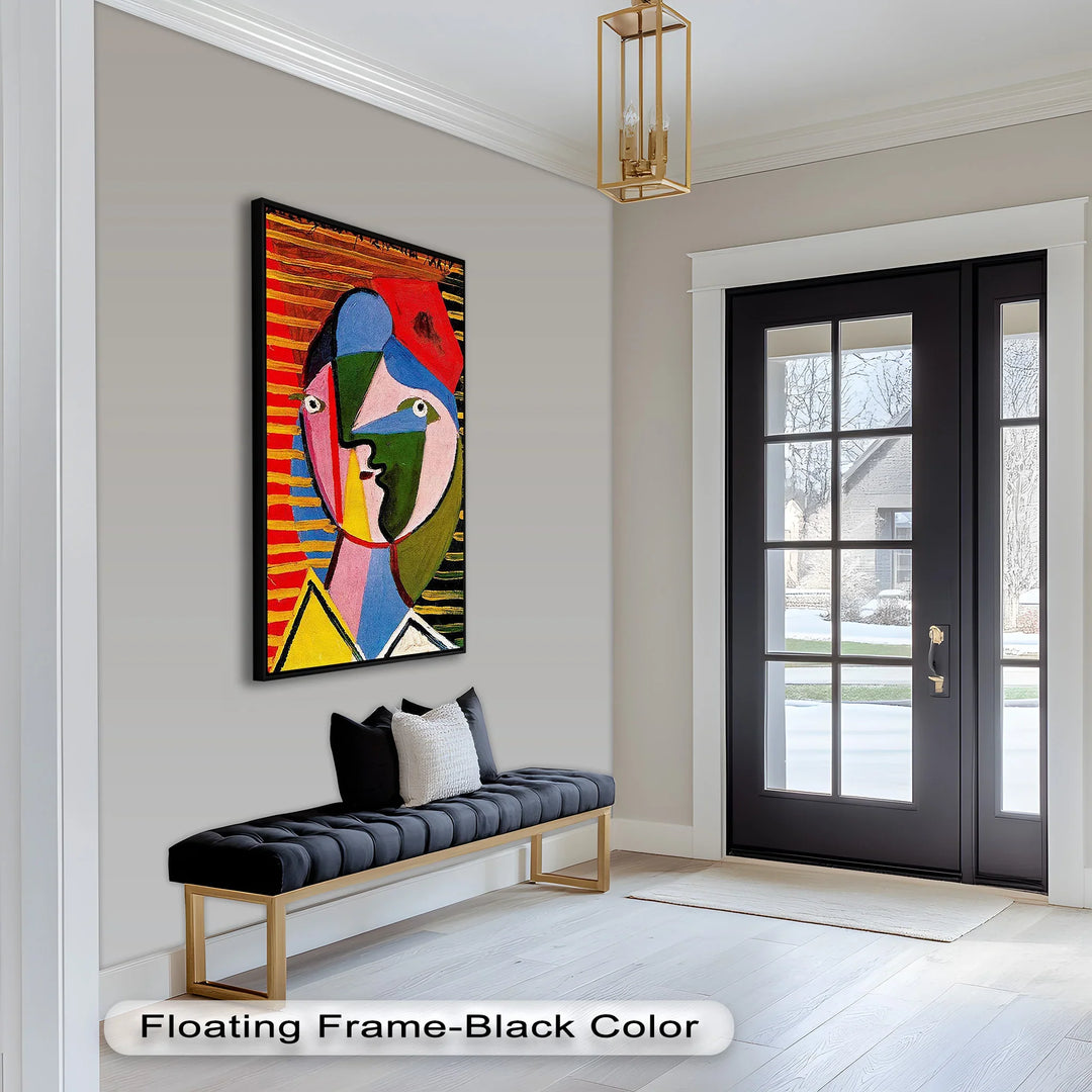 Split Gaze – Colorful Abstract Portrait Picasso Oil Painting - MyPhotoStation