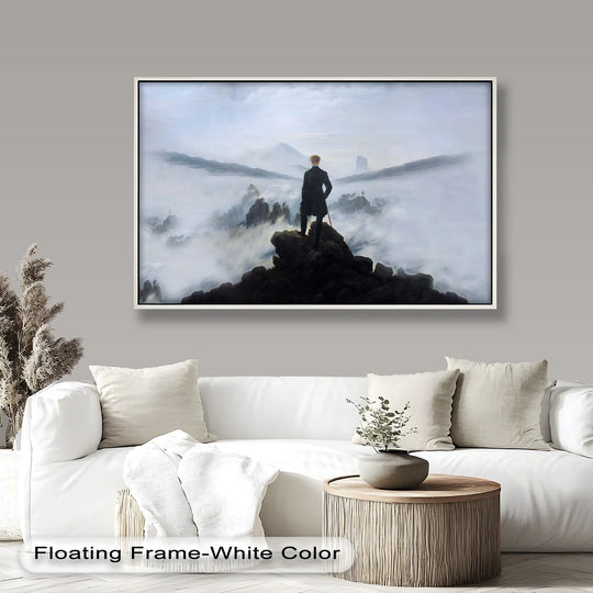 Beyond the Mist – Romantic Wanderer Historic Oil Painting - MyPhotoStation