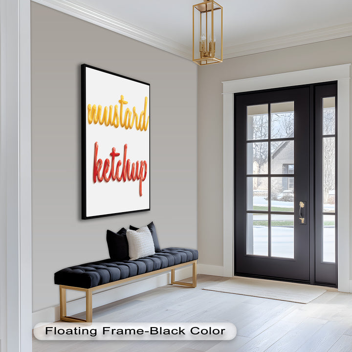 Mustard & Ketchup – Typography Oil Painting
