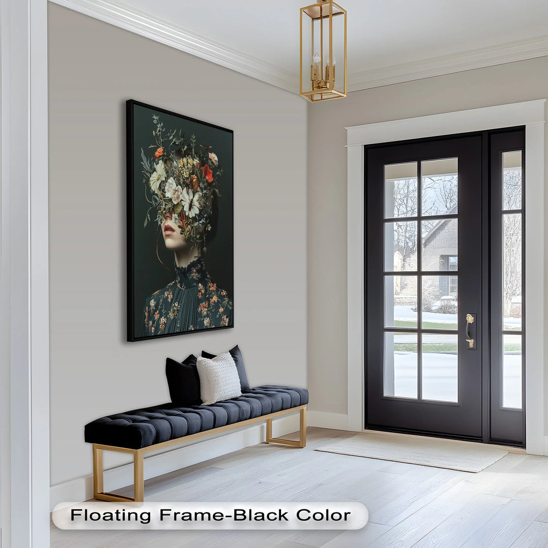 Floral Reverie – Surreal Botanical Portrait Oil Painting - MyPhotoStation