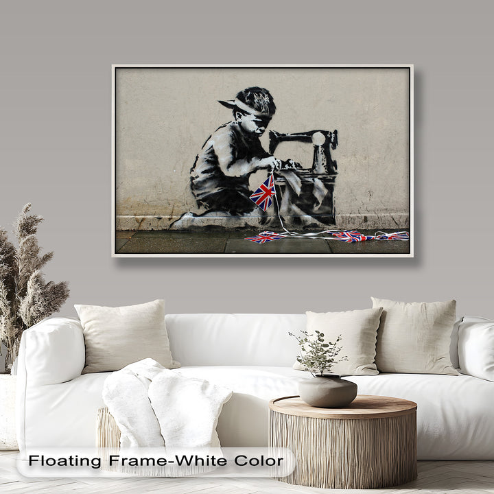 Stitched Allegiance – Banksy Oil Painting