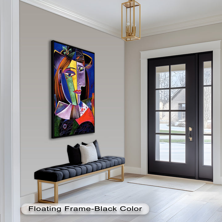 Vibrant Woman with a Flower Hat – Picasso Oil Painting