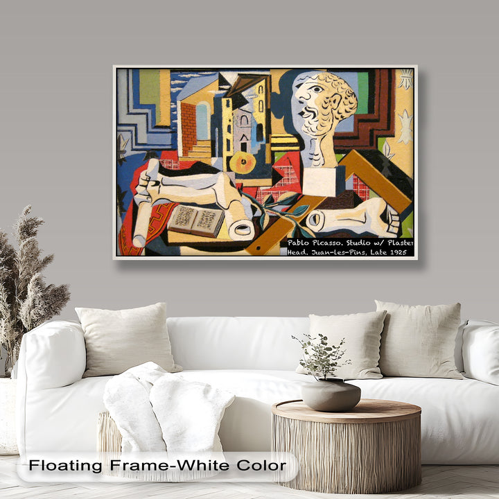Studio with Plaster Head by Picasso – Cubist Oil Painting