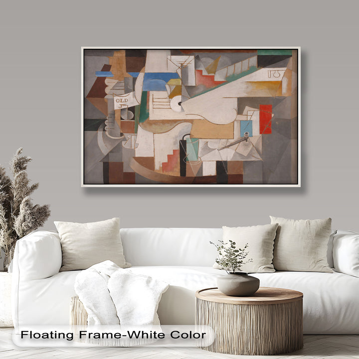 Geometric Forms and Layered Structure – Cubist Oil Painting