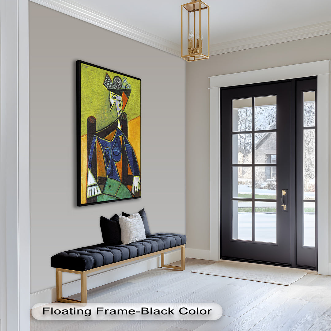 Woman in a Spiral Hat – Picasso-Style Cubist Oil Painting