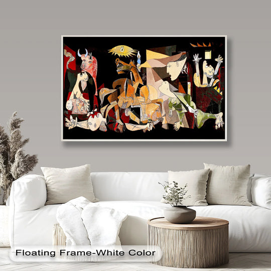 Visual rhythm in this framed 'The Cry of Chaos' oil painting art prints evokes war and anguish through Picasso's cubist style, reflecting humanity’s breaking point.