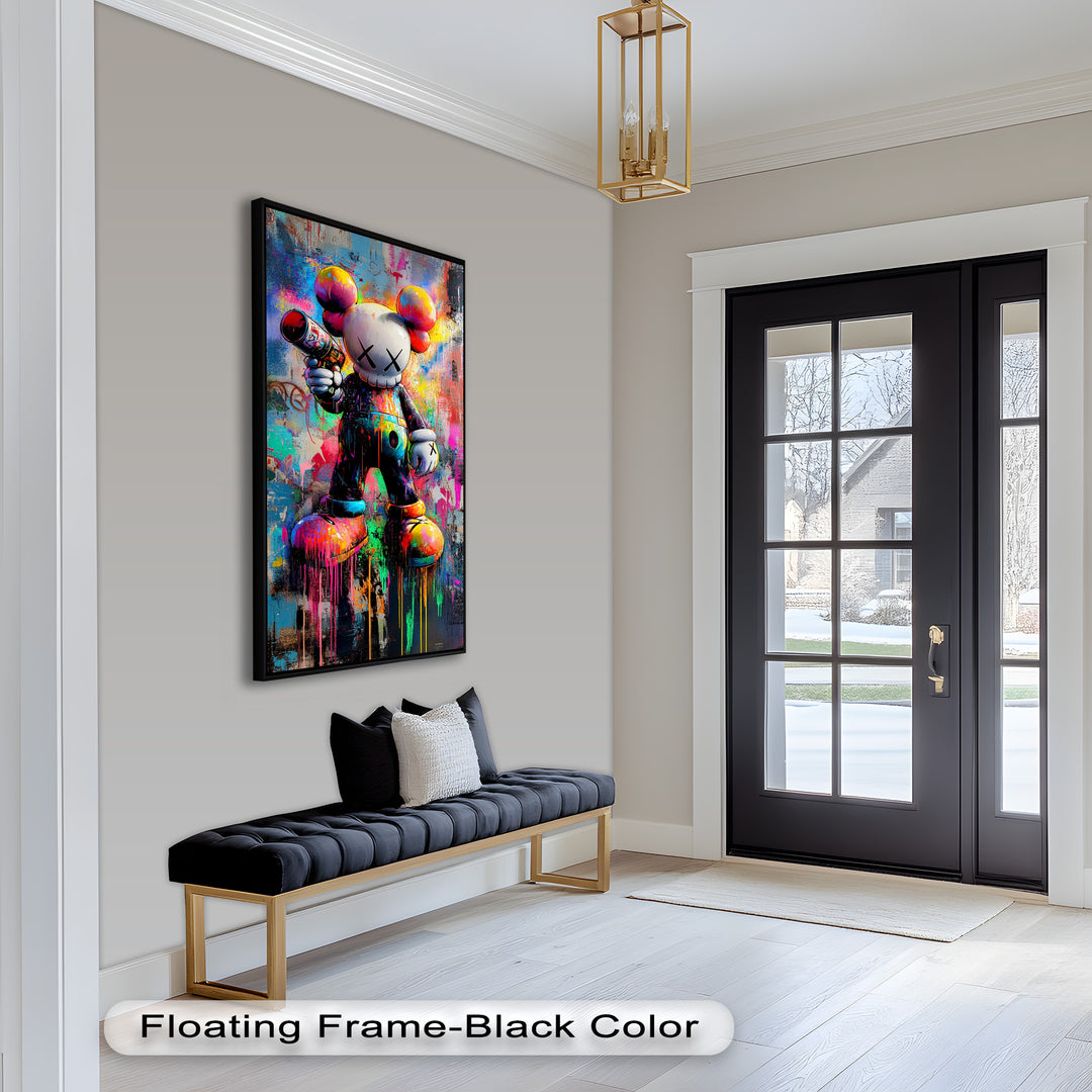 KAWS Street Blaster – Graffiti Pop Oil Painting
