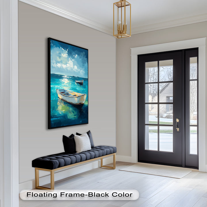 Still Waters at Sea – Boat Oil Painting