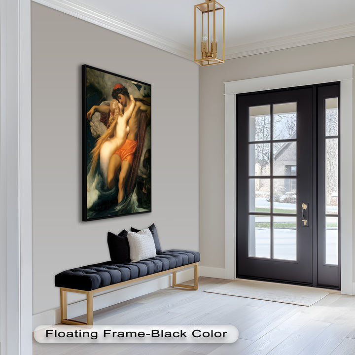 The Embrace of the Sea – Romantic Mythological Nude Oil Painting
