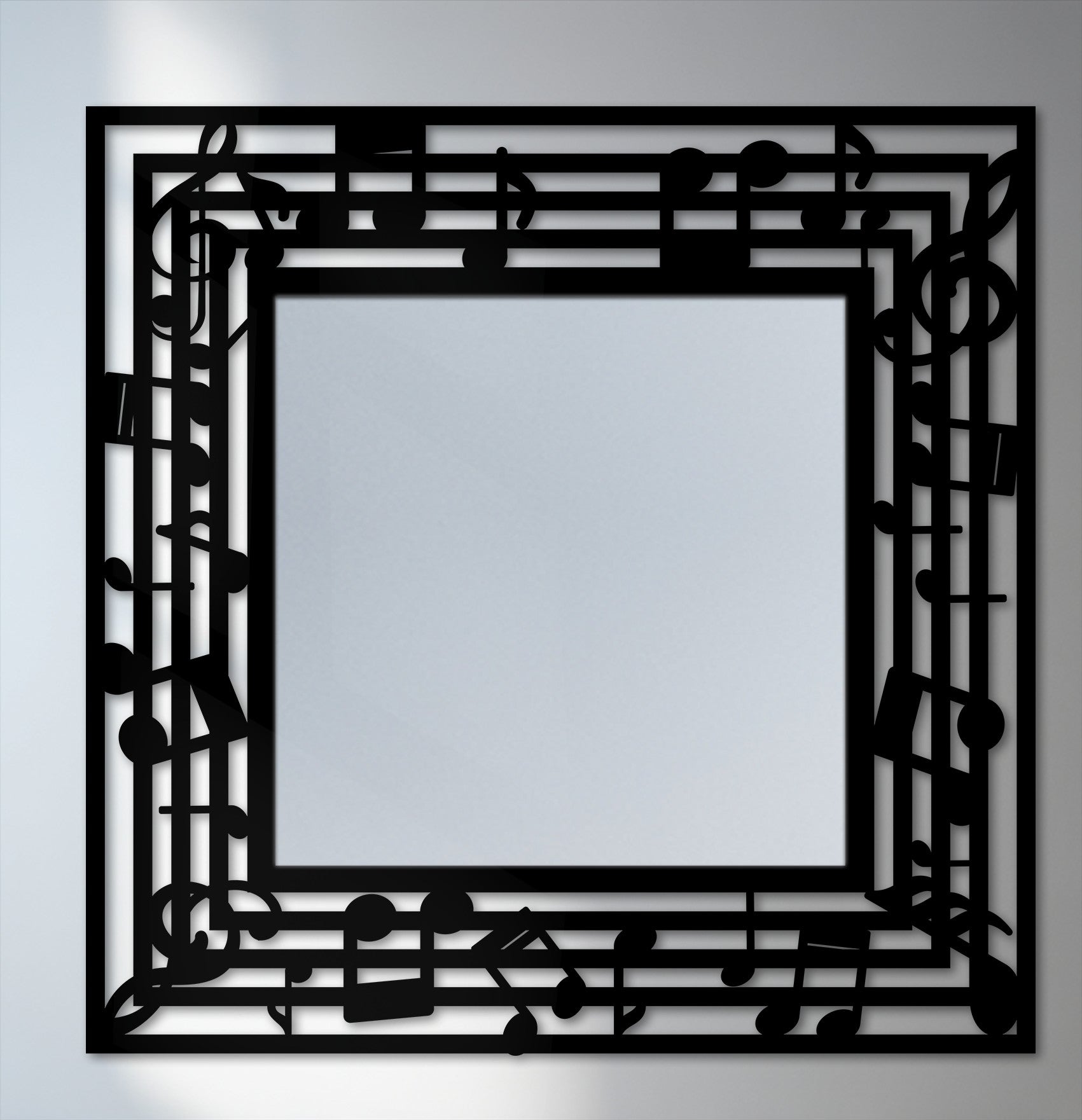 Musical Notes Metal Wall Mirror Artistic Frame Design – MyPhotoStation