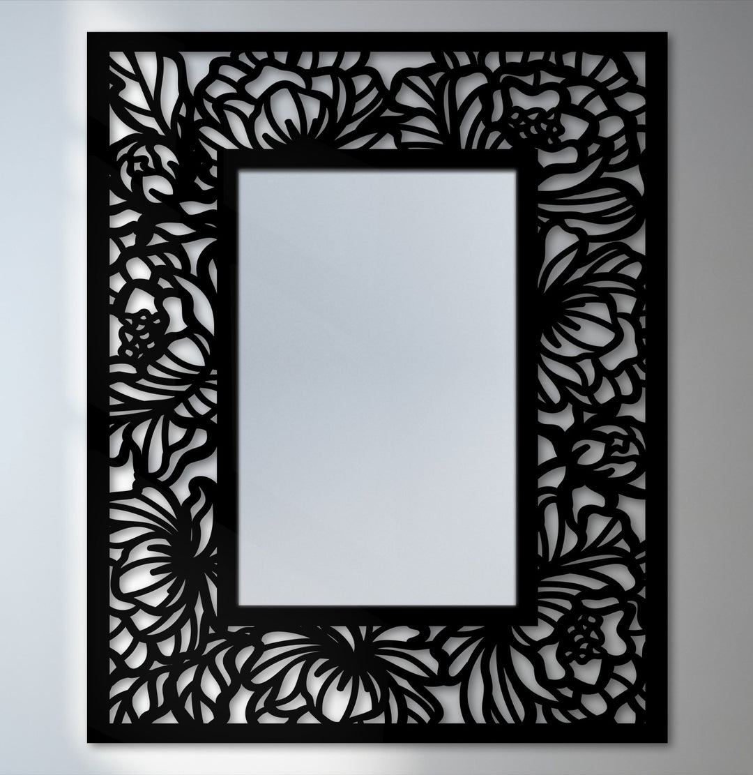 floral metal floor mirror