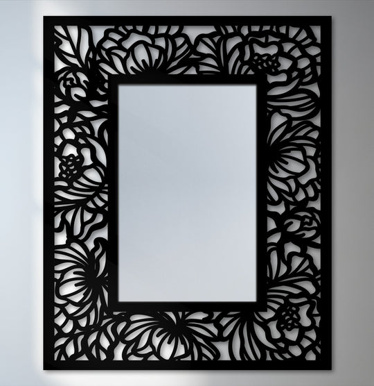 floral metal floor mirror