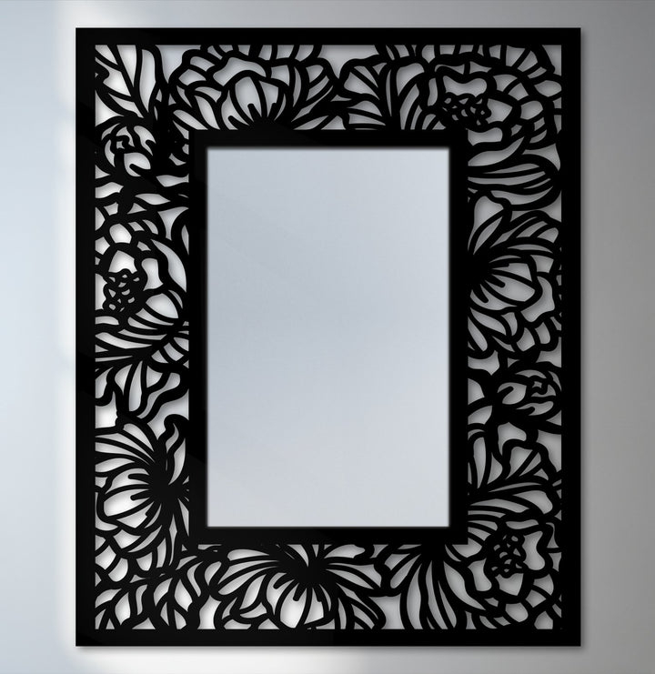 floral metal floor mirror