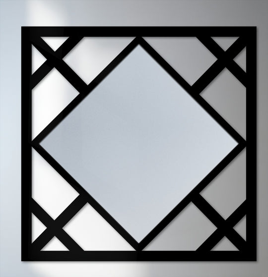 Crafted with precision, this geometric wall mirror uses high-quality material to create striking diamond lines and ensure lasting beauty as home decor.
