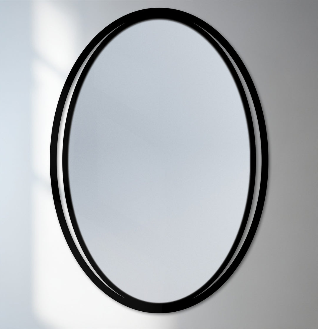 Minimalist oval wall mirror