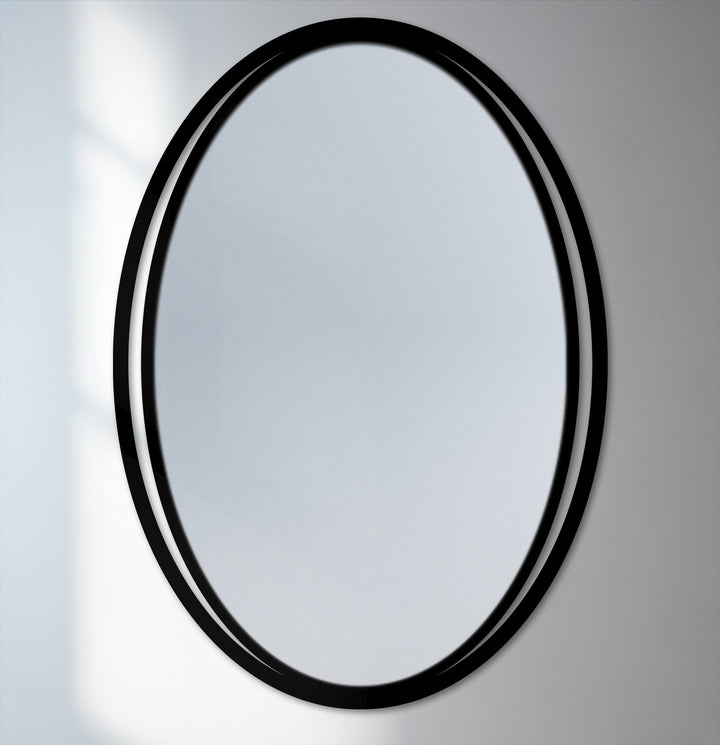 Minimalist oval wall mirror