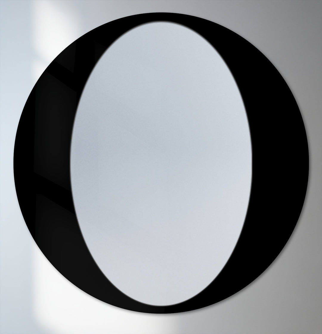 Half band circular wall mirror