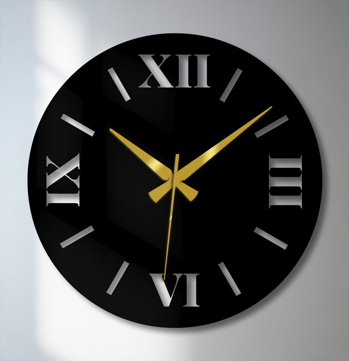 Reflecting the flow of time, the curving hands of this modern roman numeral wall clock create organic forms enhancing the unique metal wall art.