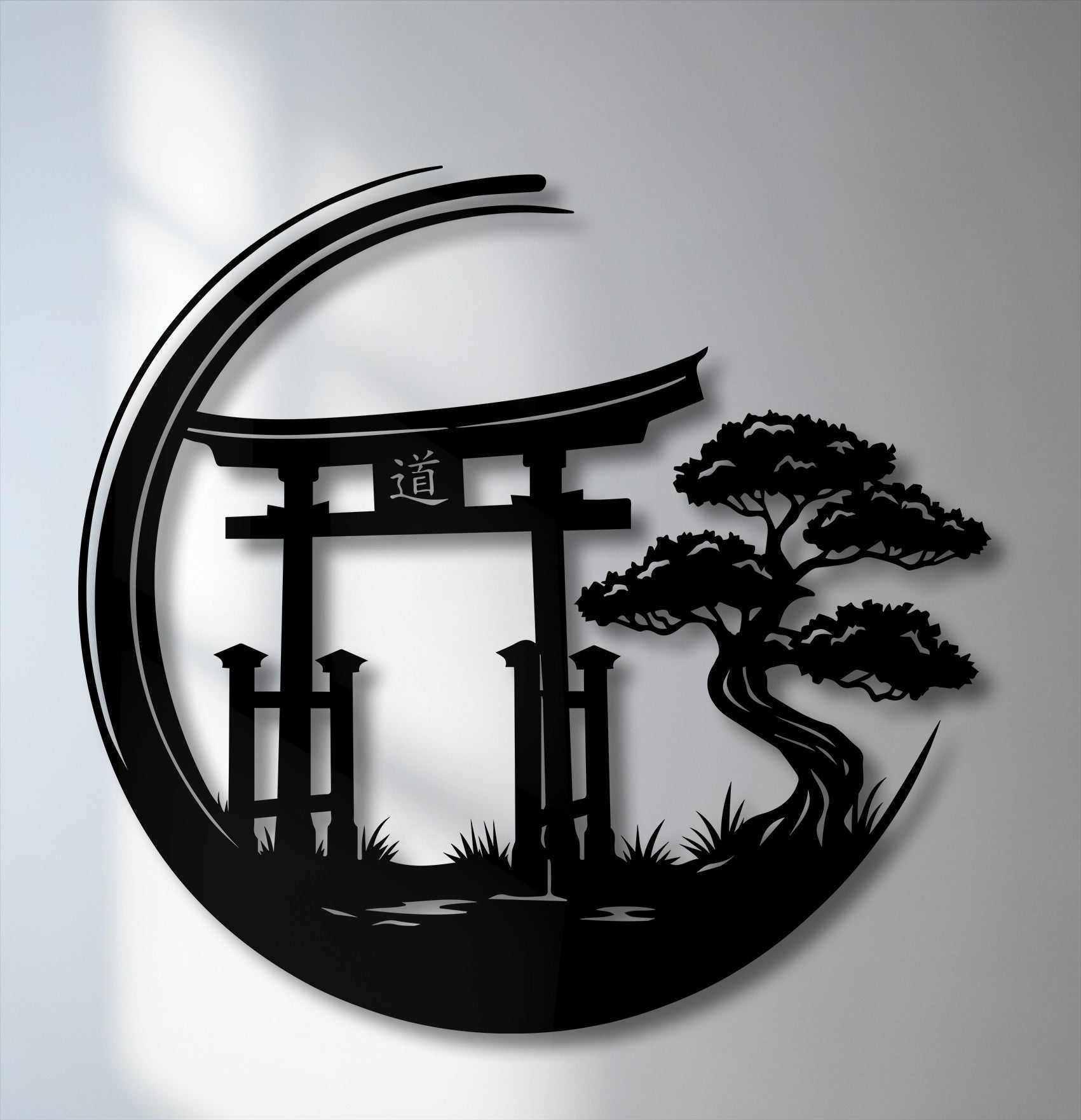 Zen Garden Metal Wall Art – Torii Gate Japanese Decor – MyPhotoStation