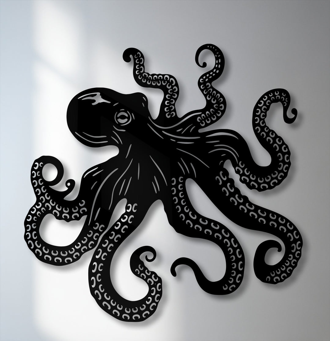 Octopus Tentacles Metal Wall Art – Nautical Ocean Decor