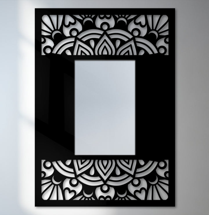 mandala metal floor mirror