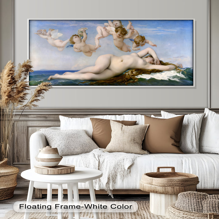 Birth of Beauty – Mythological Sea Nymph and Cherubs Oil Painting