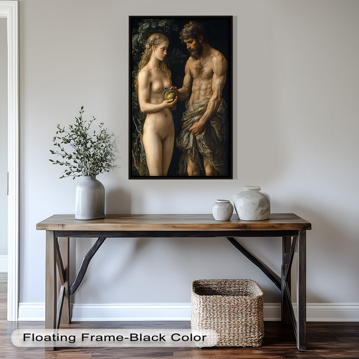 First Temptation – Adam and Eve Renaissance Oil Painting
