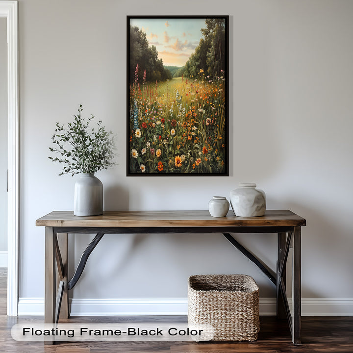 Whispers of Meadow Bloom – Colorful Wildflower Field Oil Painting