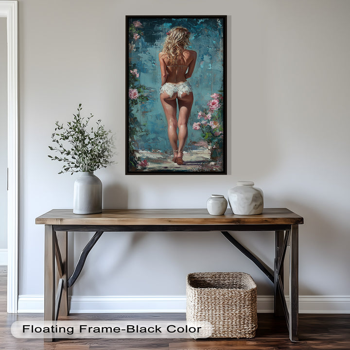 Garden Muse – Romantic Floral Nude Oil Painting