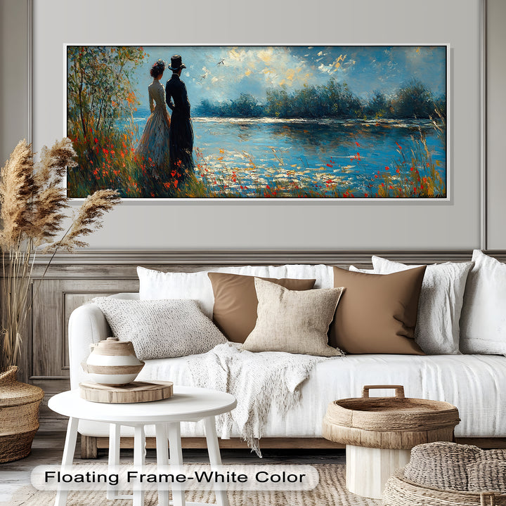Romantic Riverside - Impressionist Oil Painting