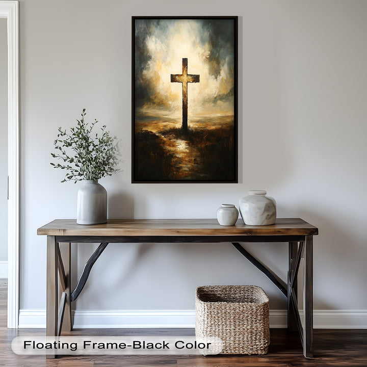 Licht der Erlösung – Christliches Kreuz Ölgemälde