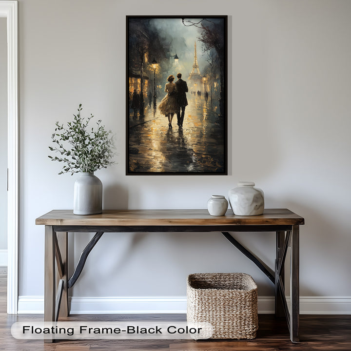 Romantic Couple in Evening Light - Love Oil Painting