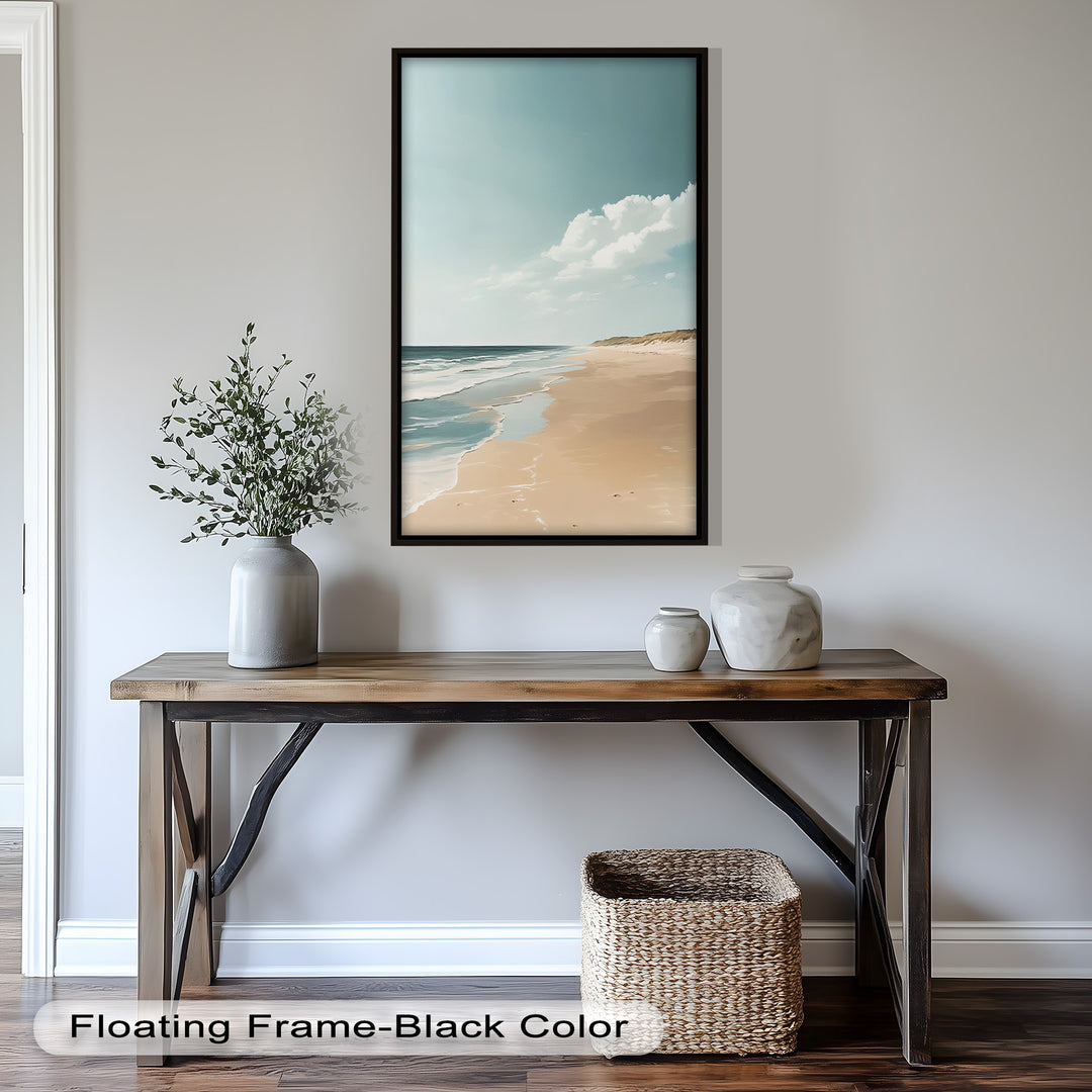 Endless Shoreline – Serene Seascape Oil Painting