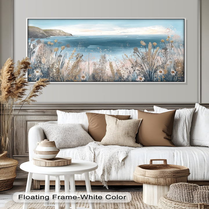 Ideal for coastal, cottage, or nature-inspired interiors, this painting brings the light, color, and serenity of the shoreline indoors.