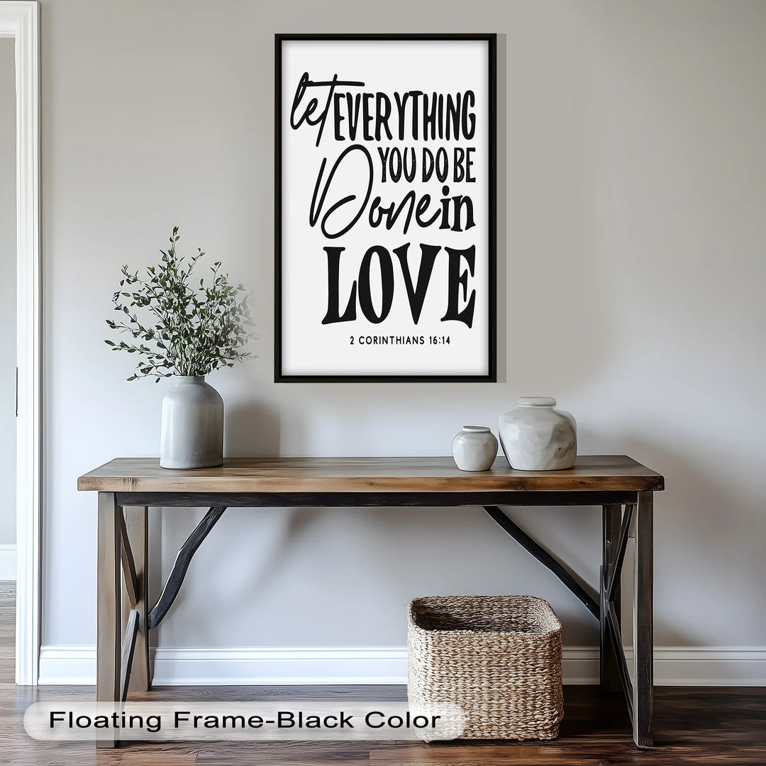 Let Everything Be Done in Love – Scripture Oil Painting - MyPhotoStation