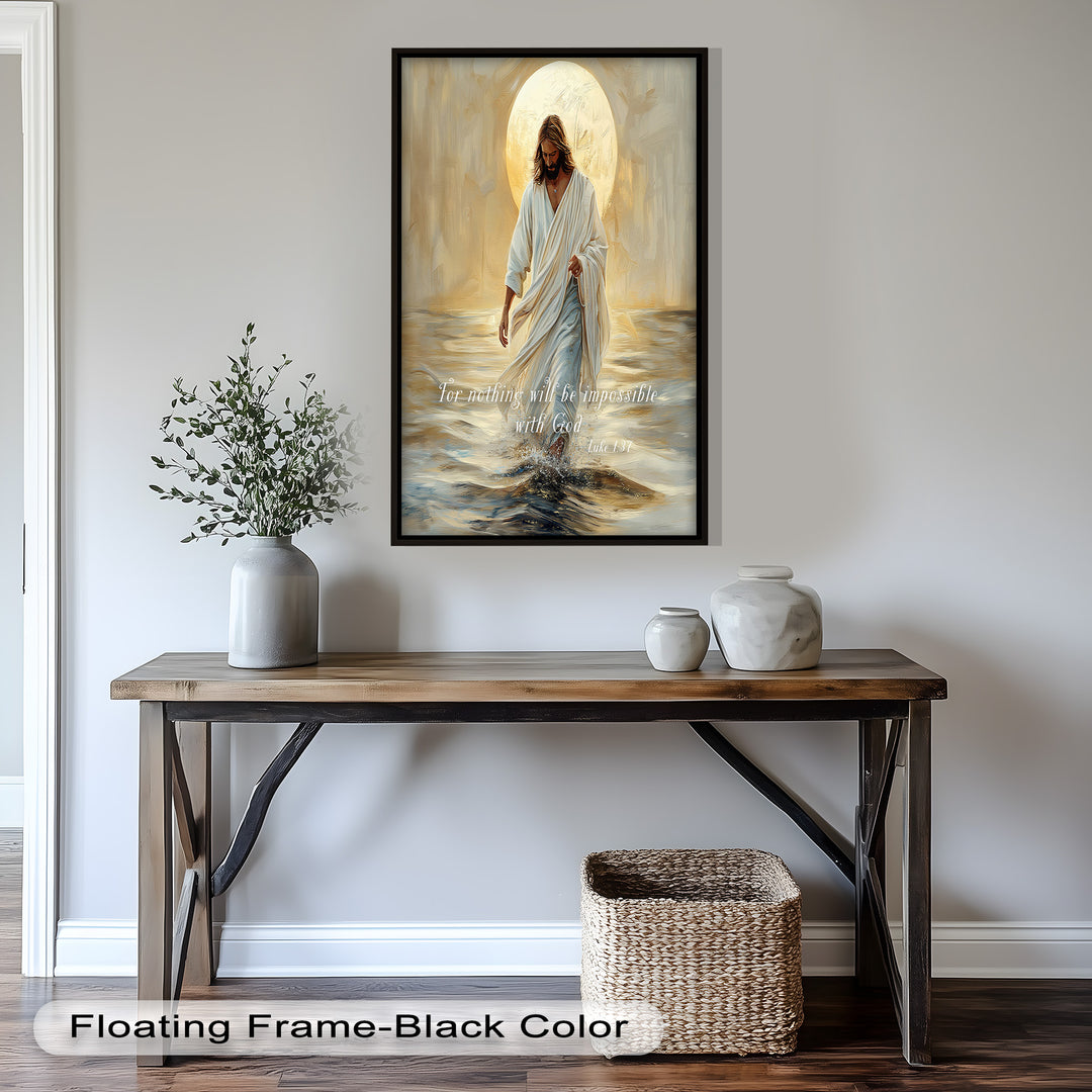 Divine Promise – Inspirational Christian Art with Luke 1:37
