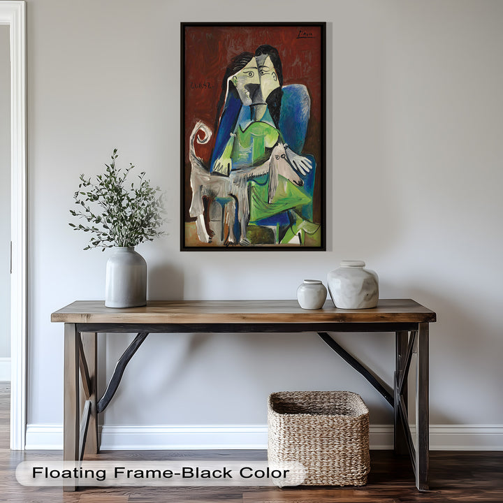 Woman with Afghan Hound – Picasso Oil Painting